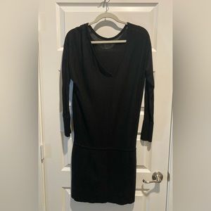 White House Black Market Sweater Dress, Size Large, Black